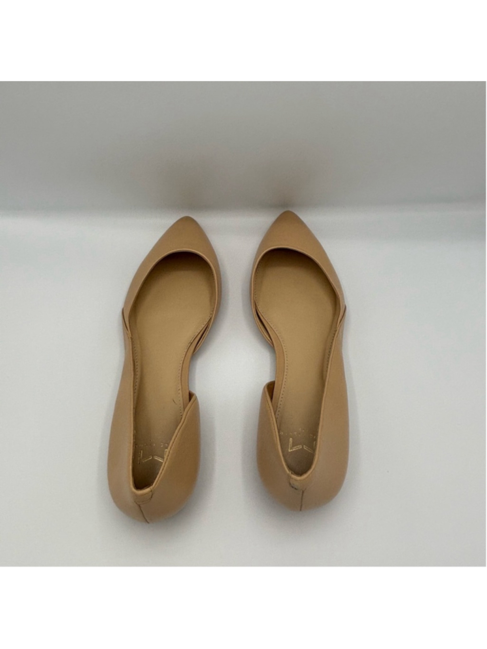 MARC FISHER Sunny Half D'orsay Flat In Beige Leather Size 7.5 - Picture 12 of 14